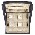 Silla de comedor plegable de ratán nogal/negro/blanco/natural (juego de 2)