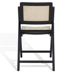 Silla de comedor plegable de ratán nogal/negro/blanco/natural (juego de 2)