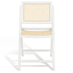 Silla de comedor plegable de ratán nogal/negro/blanco/natural (juego de 2)