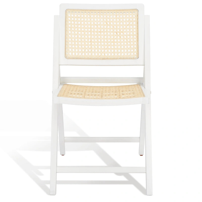 Silla de comedor plegable de ratán nogal/negro/blanco/natural (juego de 2)