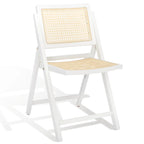 Silla de comedor plegable de ratán nogal/negro/blanco/natural (juego de 2)