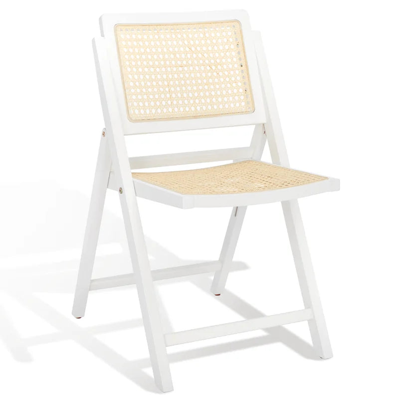 Silla de comedor plegable de ratán nogal/negro/blanco/natural (juego de 2)