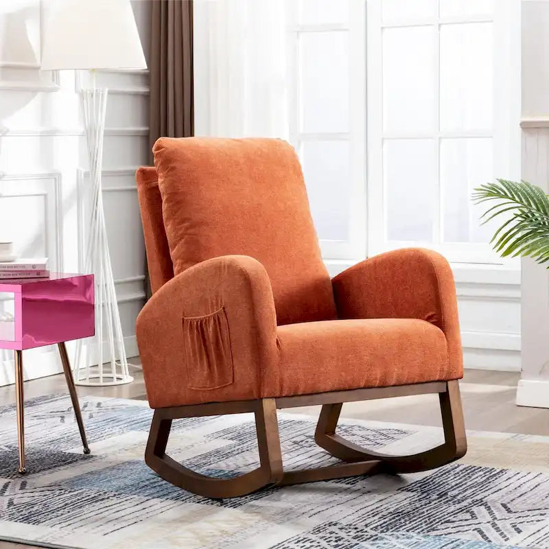 Mecedora de estilo moderno de mediados de siglo multicolor para 1 persona