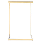 Mesa Auxiliar de Mármol Blanco y Dorado para 1