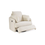 Reclinable giratorio individual beige/azul