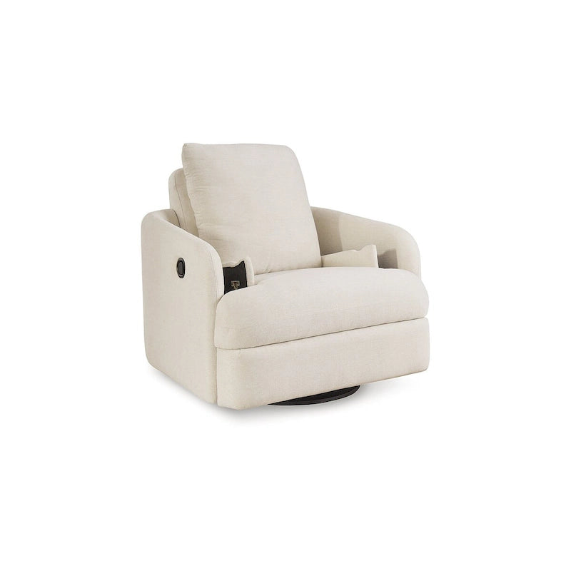 Reclinable giratorio individual beige/azul