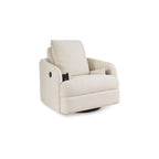 Reclinable giratorio individual beige/azul