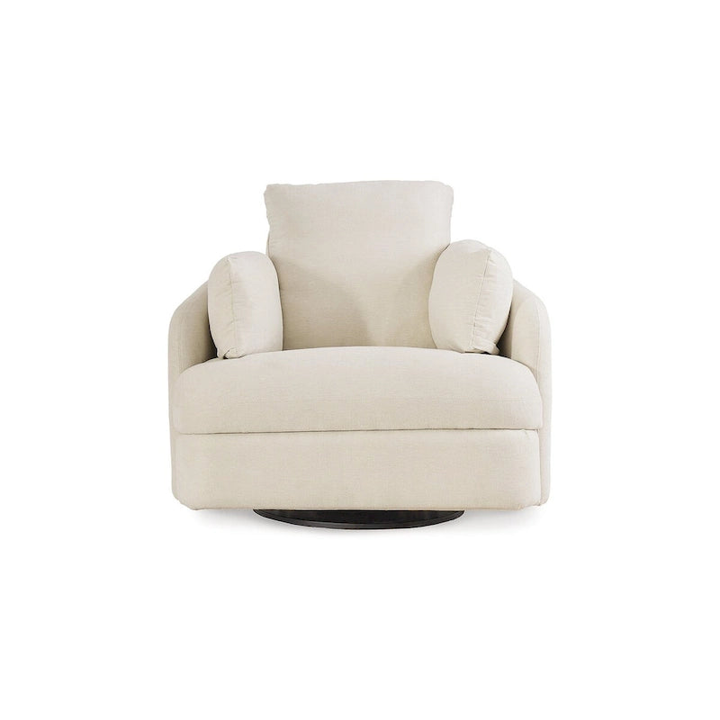 Reclinable giratorio individual beige/azul