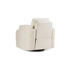 Reclinable giratorio individual beige/azul