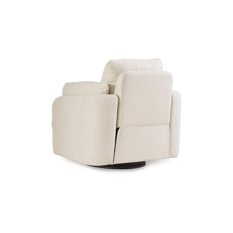 Reclinable giratorio individual beige/azul