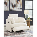 Reclinable giratorio individual beige/azul