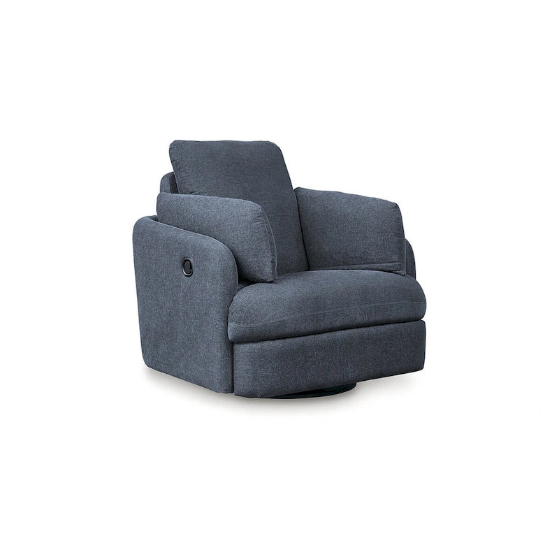 Reclinable giratorio individual beige/azul