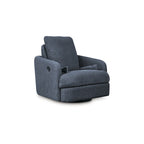 Reclinable giratorio individual beige/azul