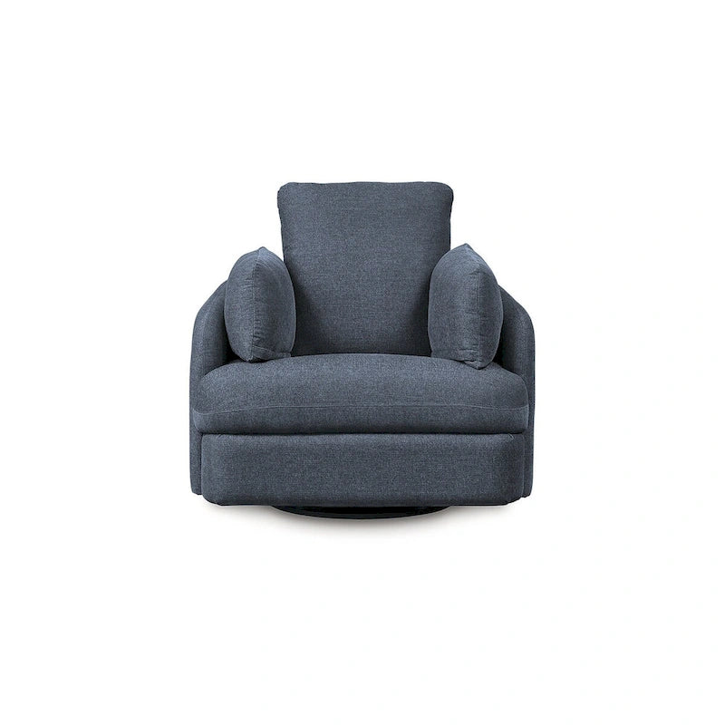 Reclinable giratorio individual beige/azul