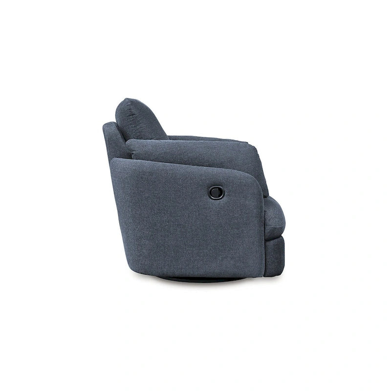 Reclinable giratorio individual beige/azul