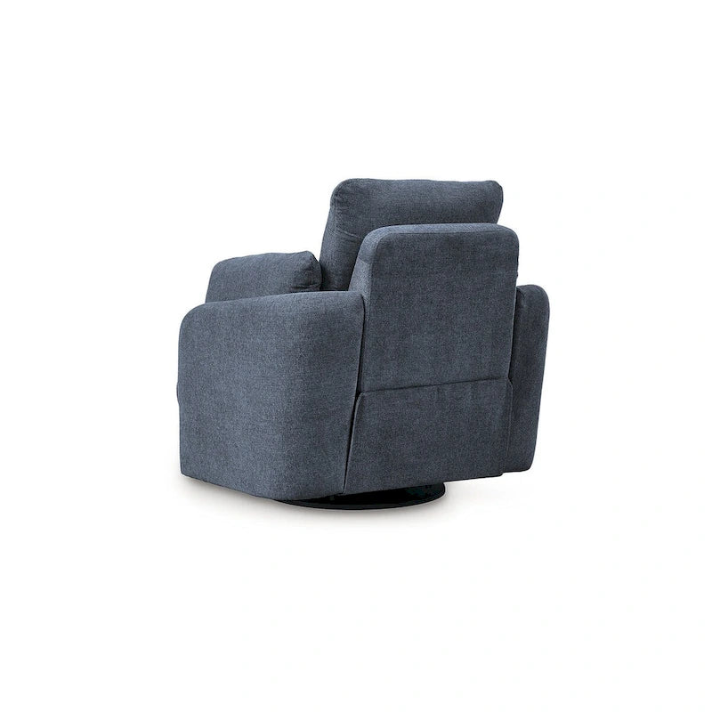 Reclinable giratorio individual beige/azul
