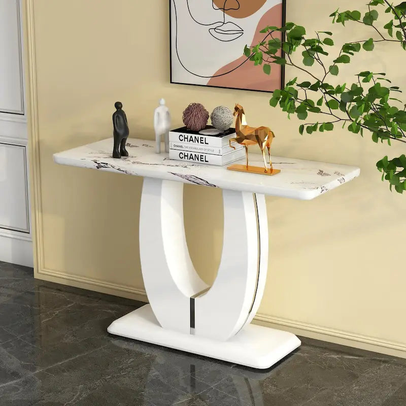 Mesa alta industrial blanca/negra, rectangular, para 2 personas, 120 x 46 x 75 cm
