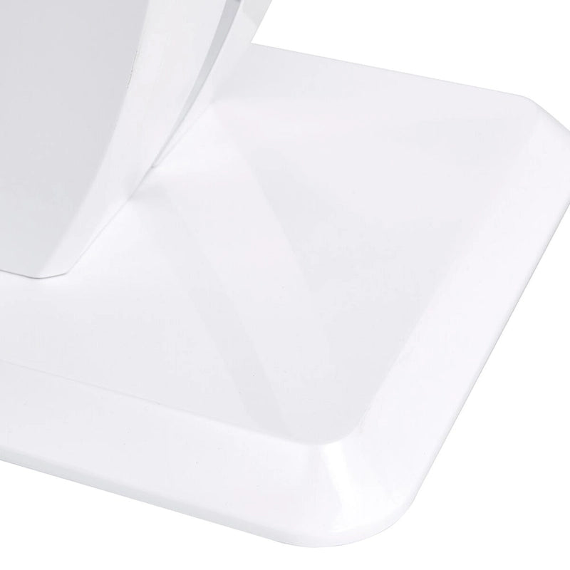 Mesa alta industrial blanca/negra, rectangular, para 2 personas, 120 x 46 x 75 cm