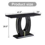 Mesa alta industrial blanca/negra, rectangular, para 2 personas, 120 x 46 x 75 cm