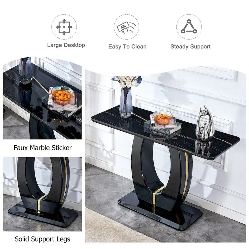 Mesa alta industrial blanca/negra, rectangular, para 2 personas, 120 x 46 x 75 cm