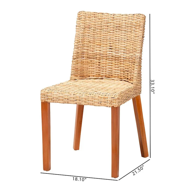 Silla de comedor Honey Bohemian Wingback para 1 persona