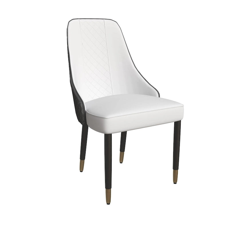 Silla de comedor – Asiento de tela/piel, patas de roble, varios colores, asiento individual