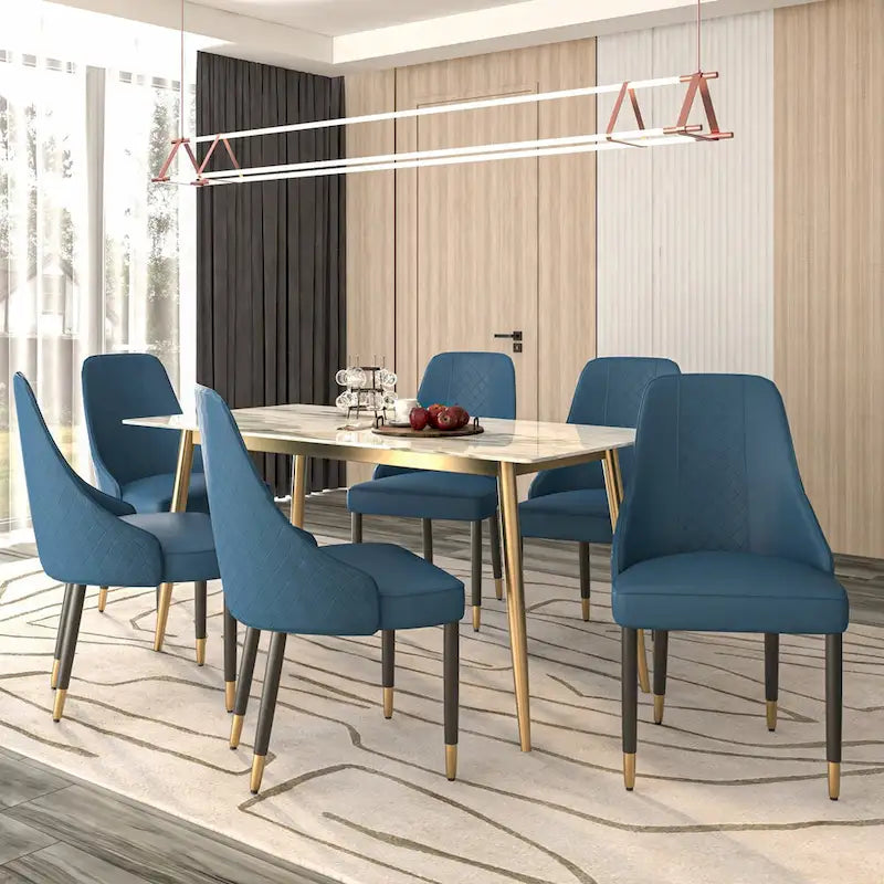Silla de comedor – Asiento de tela/piel, patas de roble, varios colores, asiento individual