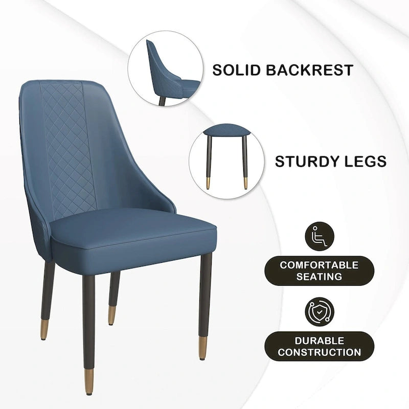 Silla de comedor – Asiento de tela/piel, patas de roble, varios colores, asiento individual