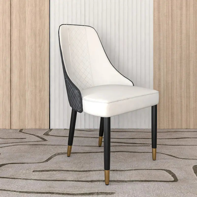 Silla de comedor – Asiento de tela/piel, patas de roble, varios colores, asiento individual