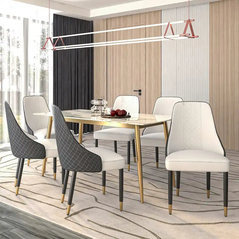 Silla de comedor – Asiento de tela/piel, patas de roble, varios colores, asiento individual