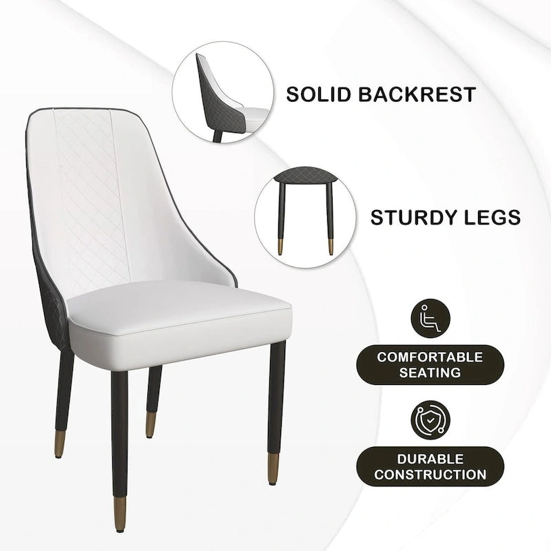 Silla de comedor – Asiento de tela/piel, patas de roble, varios colores, asiento individual