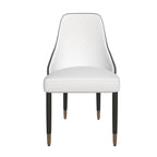 Silla de comedor – Asiento de tela/piel, patas de roble, varios colores, asiento individual