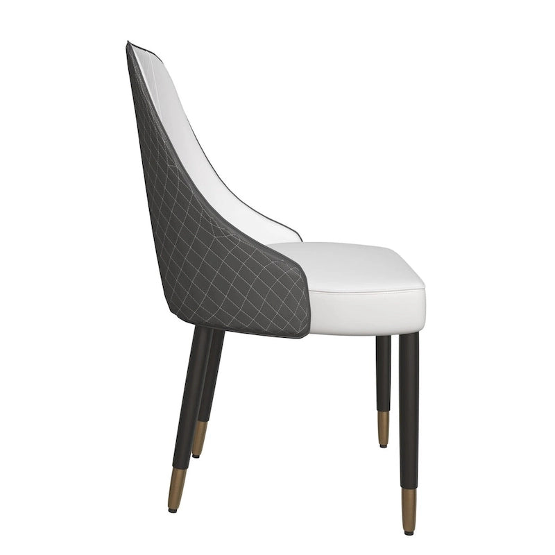 Silla de comedor – Asiento de tela/piel, patas de roble, varios colores, asiento individual