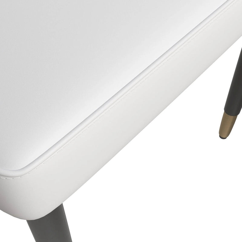 Silla de comedor – Asiento de tela/piel, patas de roble, varios colores, asiento individual