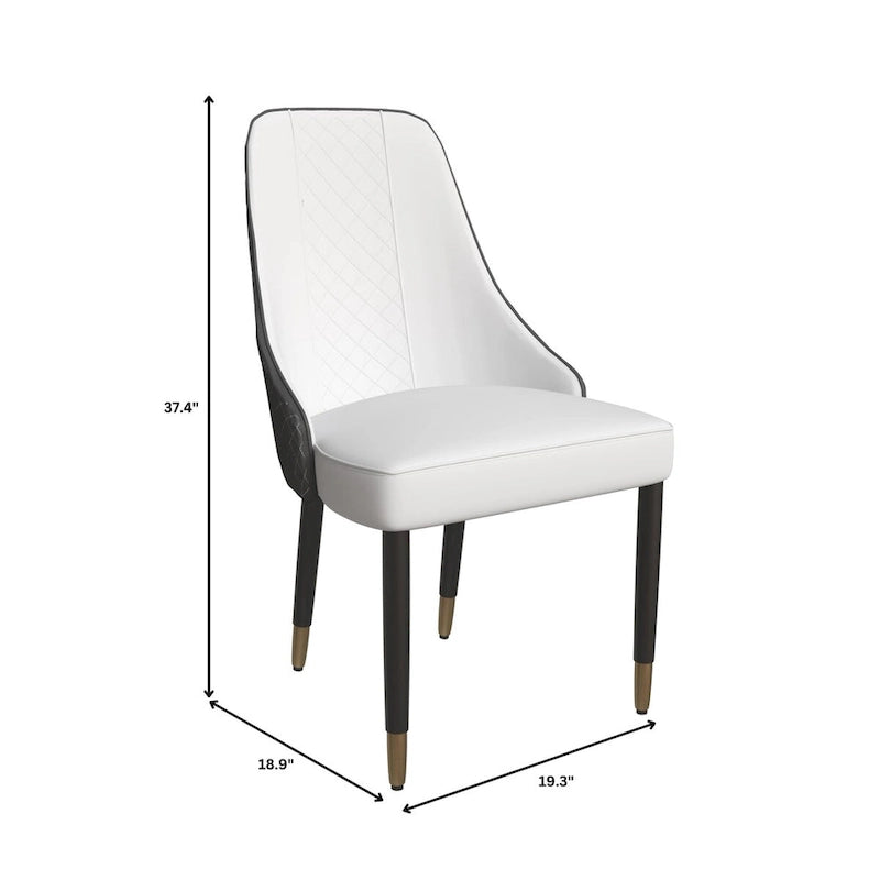 Silla de comedor – Asiento de tela/piel, patas de roble, varios colores, asiento individual