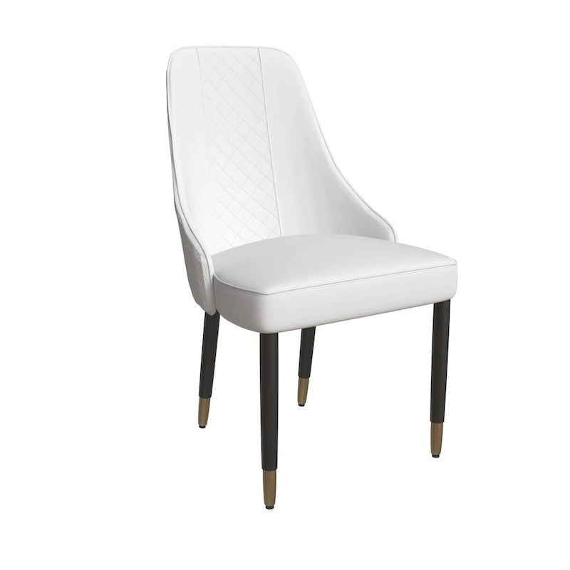 Silla de comedor – Asiento de tela/piel, patas de roble, varios colores, asiento individual