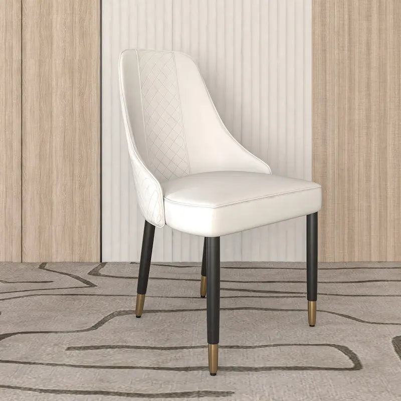 Silla de comedor – Asiento de tela/piel, patas de roble, varios colores, asiento individual