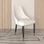 Silla de comedor – Asiento de tela/piel, patas de roble, varios colores, asiento individual