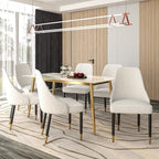 Silla de comedor – Asiento de tela/piel, patas de roble, varios colores, asiento individual