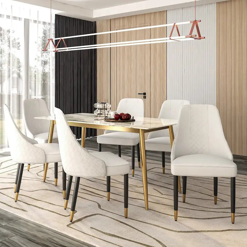 Silla de comedor – Asiento de tela/piel, patas de roble, varios colores, asiento individual