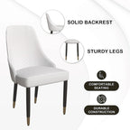 Silla de comedor – Asiento de tela/piel, patas de roble, varios colores, asiento individual