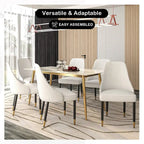 Silla de comedor – Asiento de tela/piel, patas de roble, varios colores, asiento individual