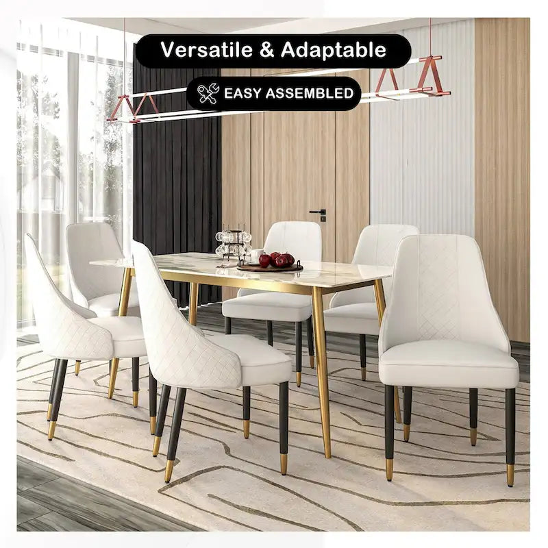 Silla de comedor – Asiento de tela/piel, patas de roble, varios colores, asiento individual