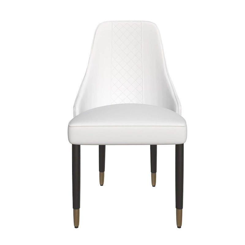 Silla de comedor – Asiento de tela/piel, patas de roble, varios colores, asiento individual