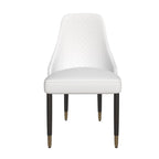 Silla de comedor – Asiento de tela/piel, patas de roble, varios colores, asiento individual
