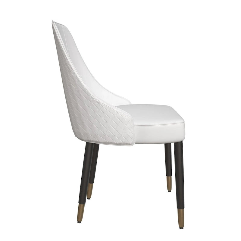 Silla de comedor – Asiento de tela/piel, patas de roble, varios colores, asiento individual