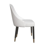Silla de comedor – Asiento de tela/piel, patas de roble, varios colores, asiento individual
