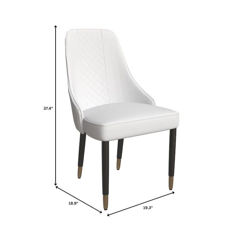 Silla de comedor – Asiento de tela/piel, patas de roble, varios colores, asiento individual