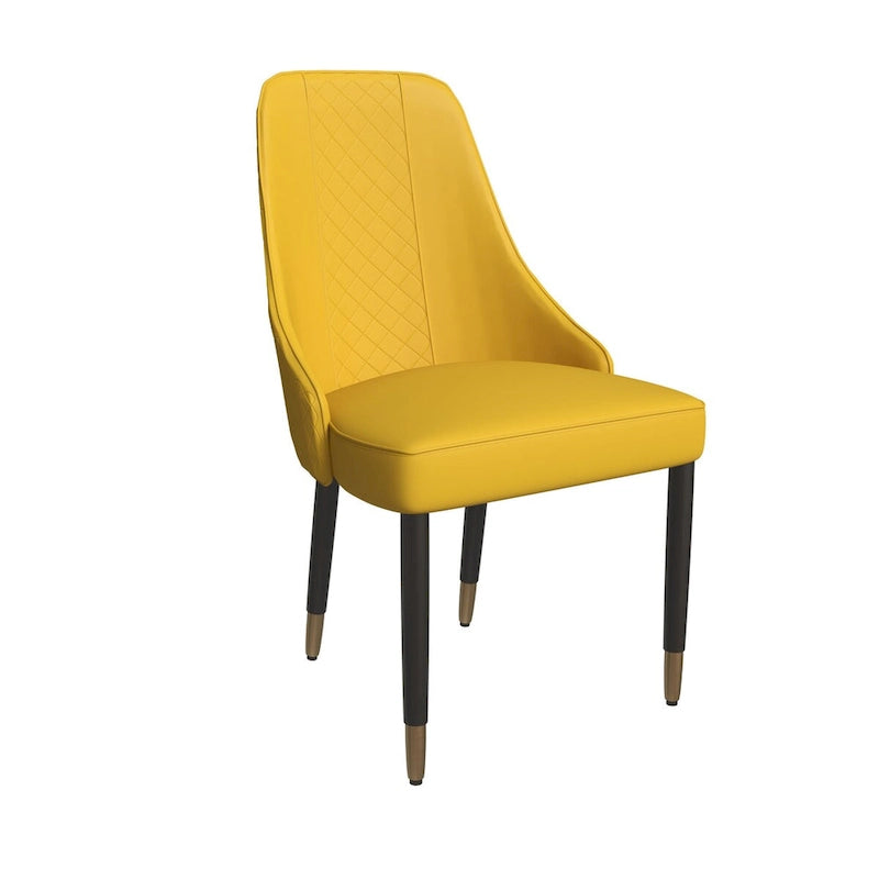 Silla de comedor – Asiento de tela/piel, patas de roble, varios colores, asiento individual
