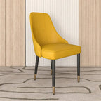 Silla de comedor – Asiento de tela/piel, patas de roble, varios colores, asiento individual